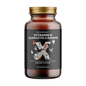 BRAINMAX Vitamin C & Quercetin Rose Hip 100 rostlinných kapslí obraz