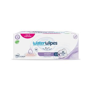 WATERWIPES Soothing clean ubrousky vlhčené 3v1 6 x 60 kusů obraz