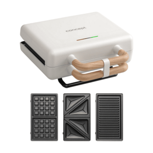 CONCEPT Toustovač 3v1 s vyměnitelnými deskami SV3090 800 W bílá obraz