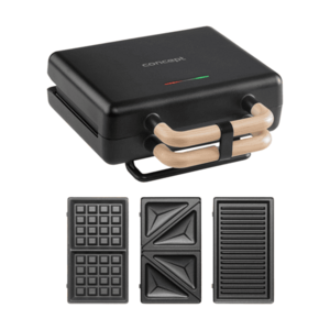 CONCEPT Toustovač 3v1 s vyměnitelnými deskami SV3091 800 W černý obraz