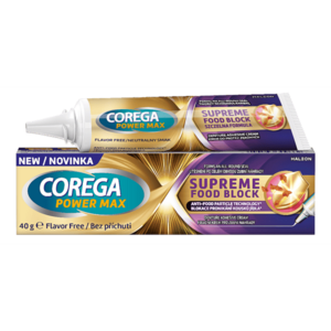 COREGA Max supreme food block fixační krém 40 g obraz