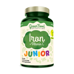GREENFOOD NUTRITION Junior iron+vitamin c 90 kapslí obraz