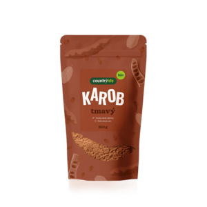 COUNTRY LIFE Karobový prášek tmavý BIO 350 g obraz