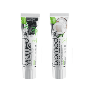 BIOMED Duo sada Natural Whitening a Triple Whitening zubní pasty 2x100g obraz
