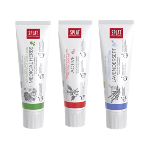 SPLAT Trio sada Professional Medical Herbs, Active, Lavendersept zubní pasty 3x100 ml obraz
