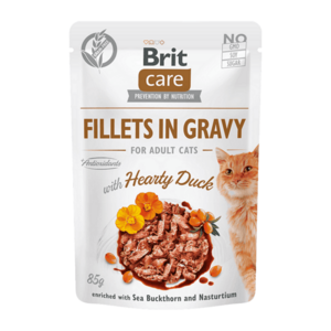 BRIT Care cat fillets in gravy hearty duck kapsička pro kočky 85 g obraz