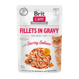 BRIT Care cat fillets in gravy with salmon kapsička pro kočky 85 g obraz
