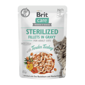 BRIT Care cat sterilized fillets with turkey kapsička pro kočky 85 g obraz