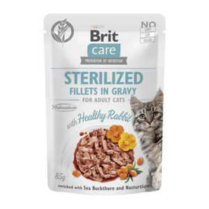 BRIT Care cat sterilized fillets with rabbit kapsička pro kočky 85 g obraz