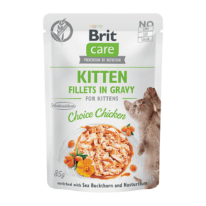BRIT Care cat kitten fillets choice chicken kapsička pro koťata 85 g obraz