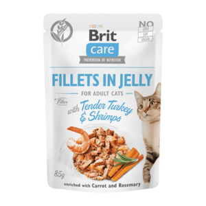 BRIT Care cat fillets with turkey & shrimps kapsička pro kočky 85 g obraz