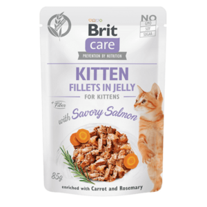 BRIT Care cat kitten fillets with salmon kapsička pro koťata 85 g obraz