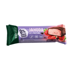 TOPNATUR No sdded sugar protein tyčinka jahoda 40 g obraz