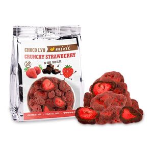 MIXIT Křupavé jahody v čokoládě do kapsy 60 g obraz