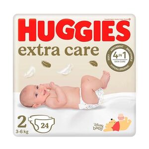 HUGGIES Extra care 2 dětské plenky 3-6 kg 24 kusů obraz