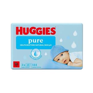 HUGGIES Pure vlhčené ubrousky 3 x 48 kusů obraz