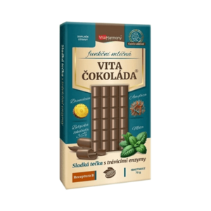 VITAČOKOLÁDA Receptura B bromelain, amyláza, máta mléčná 70 g obraz