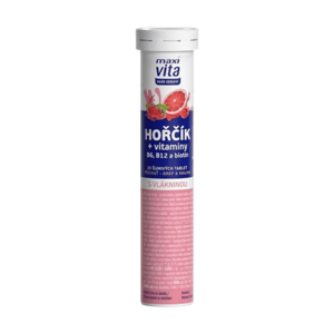 MAXI VITA Hořčík + vitaminy B6, B12 a biotin 20 šumivých tablet obraz