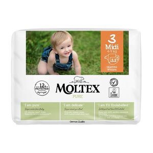 MOLTEX Plenky 3 pure midi 4-9 kg 33 kusů obraz