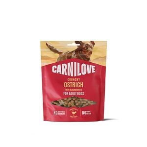 CARNILOVE Crunchy snack pamlsek pro psy pštros s ostružinami 200 g obraz