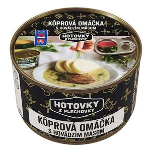 HOTOVKY Z PLECHOVKY Koprová omáčka s hovězím masem 3 porce obraz