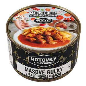 HOTOVKY Z PLECHOVKY Masové koule v rajské omáčce 3 porce obraz