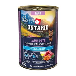 ONTARIO Konzerva adult jehněčí pate s příchutí rakytníku 400 g obraz