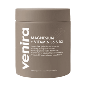 VENIRA Magnesium + Vitamin B6 & D3, 90 kapslí obraz