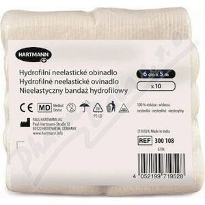HARTMANN Hydrofilní neelastické obinadlo 6x5cm 10 kusů obraz