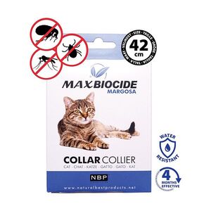 MAX BIOCIDE Collar cat antiparazitní obojek pro kočky 42 cm obraz
