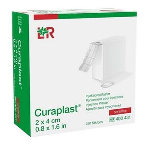 CURAPLAST náplast poinjekční sensitive 2 x 4 cm 250 kusů obraz