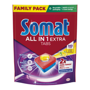 SOMAT All in 1 Extra Tablety do myčky Lemon Family 140 ks obraz