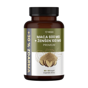 MOVIT ENERGY Maca 600 mg + Ženšen 100 mg, 90 + 30 kapslí obraz