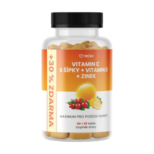 MOVIT ENERGY Vitamín C + Vitamin D + Zinek PREMIUM, 90 + 30 tablet obraz