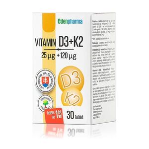 EDENPHARMA Vitamín D3 + Vitamín K2 30 tablet obraz