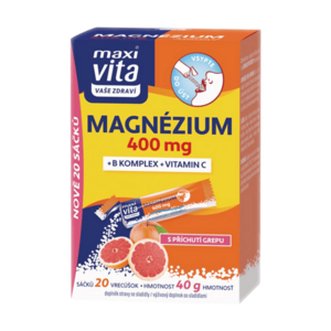 MAXI VITA Magnézium 400 mg + B komplex + vitamin C 20 x 2 g obraz