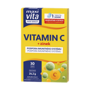 MAXI VITA Vitamin C + zinek 30 tablet obraz