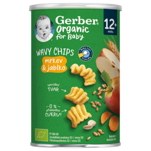 GERBER Wavy chips mrkev&jablko 12m+ BIO 35 g obraz