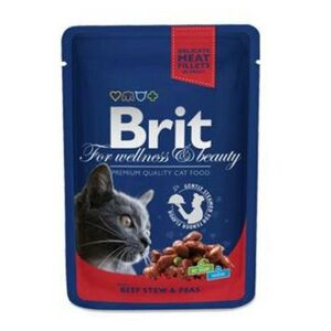 BRIT Premium Cat kapsa with Beef Stew & Peas 100 g obraz