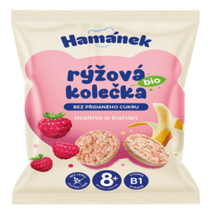 HAMÁNEK Rýžová kolečka malina a banán BIO 35 g obraz