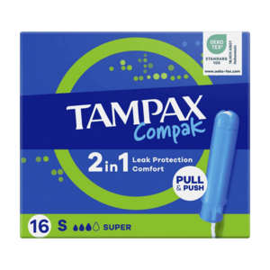TAMPAX Compak Super Tampony s aplikátorem 16 kusů obraz