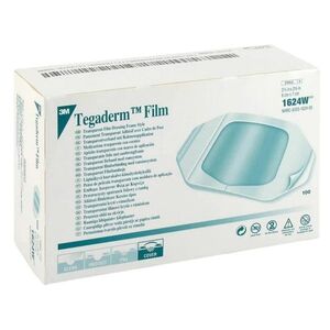 3M Tegaderm transparentní převazová fólie 1624W 6 cm x 7 cm 100 kusů obraz