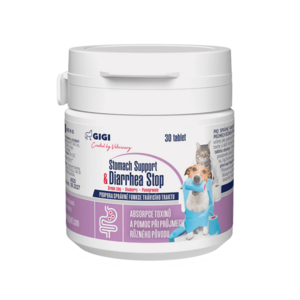 GIGI Stomach support & diarrhea stop pro malé psy a kočky 30 tablet obraz