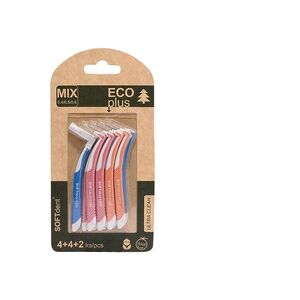 SOFTDENT ECO Mezizubní kartáček zahnutý MIX 10 ks obraz