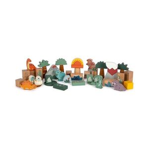 SMALL FOOT Dřevěné kostky dino 34 kusů obraz