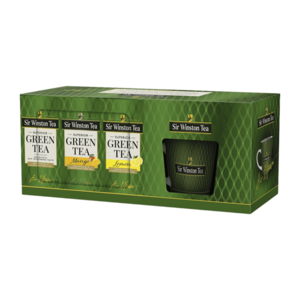SIR WINSTON Green tea zelené čaje s hrnkem 60 sáčků obraz