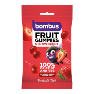 BOMBUS Fruit energy strawberry gummies 35 g obraz
