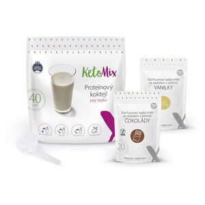 KETOMIX Proteinový koktejl čokoláda + vanilka 30 g x 40 porcí obraz
