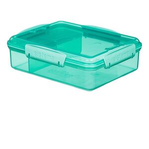 SISTEMA LUNCH Krabička na svačinu s 2 přihrádkami zelená 975 ml obraz