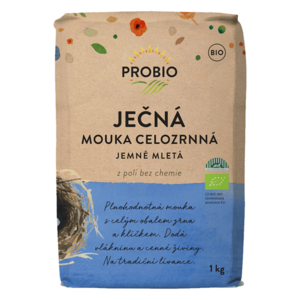 PROBIO Mouka ječná celozrnná jemně mletá BIO 1 kg obraz